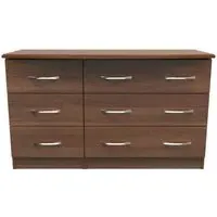 Eve 6 Drawer Midi Dresser - Walnut