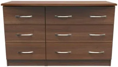 Eve 6 Drawer Midi Dresser - Walnut