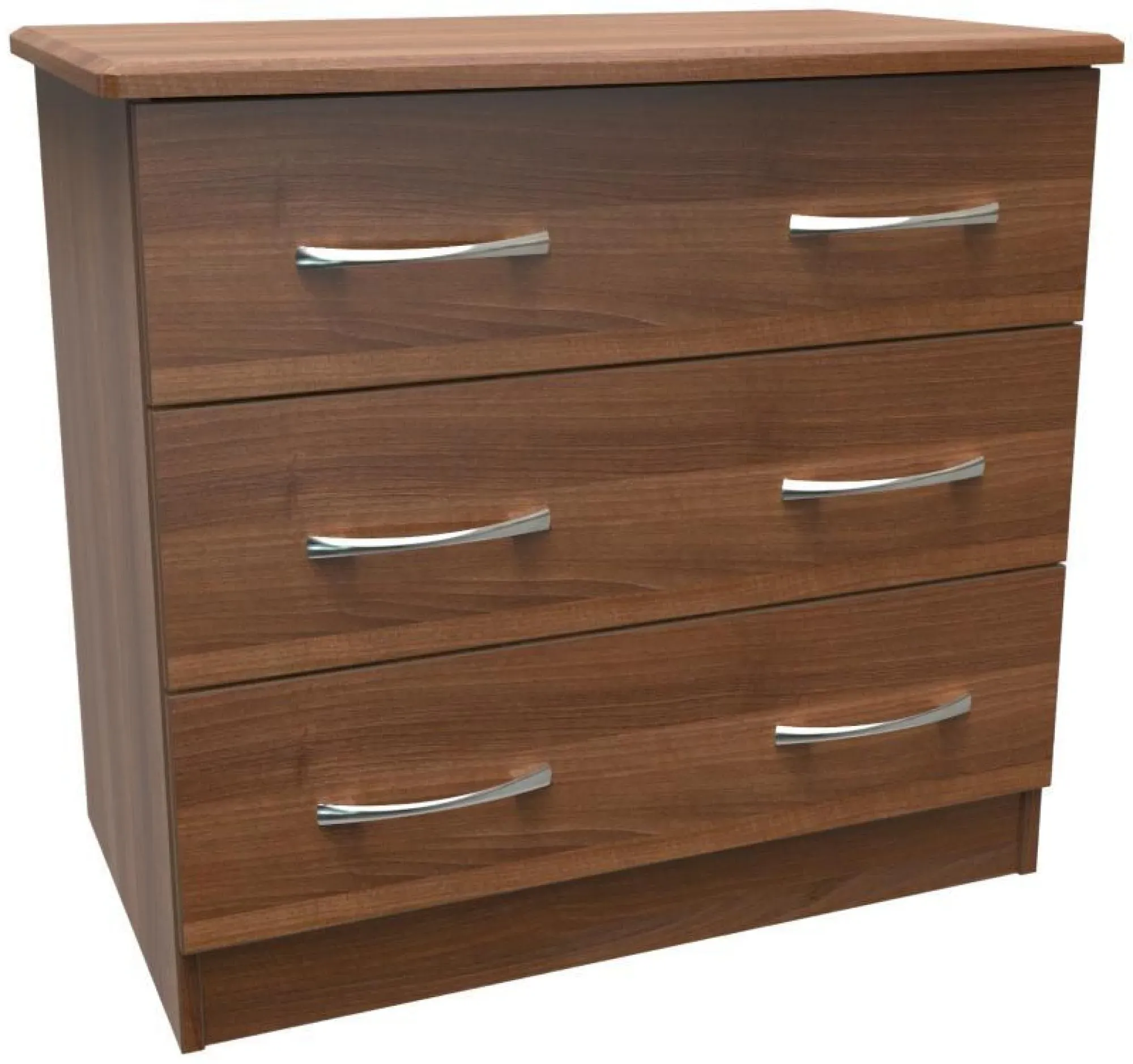 Eve Small 3 Drawer Chest - Walnut