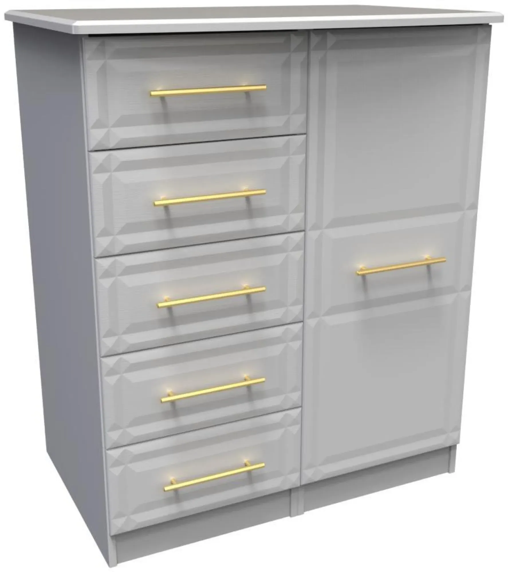 Faye 1 Door Midi Wardrobe - Grey