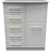 Faye 1 Door Midi Wardrobe - Grey