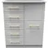 Faye 1 Door Midi Wardrobe - Grey