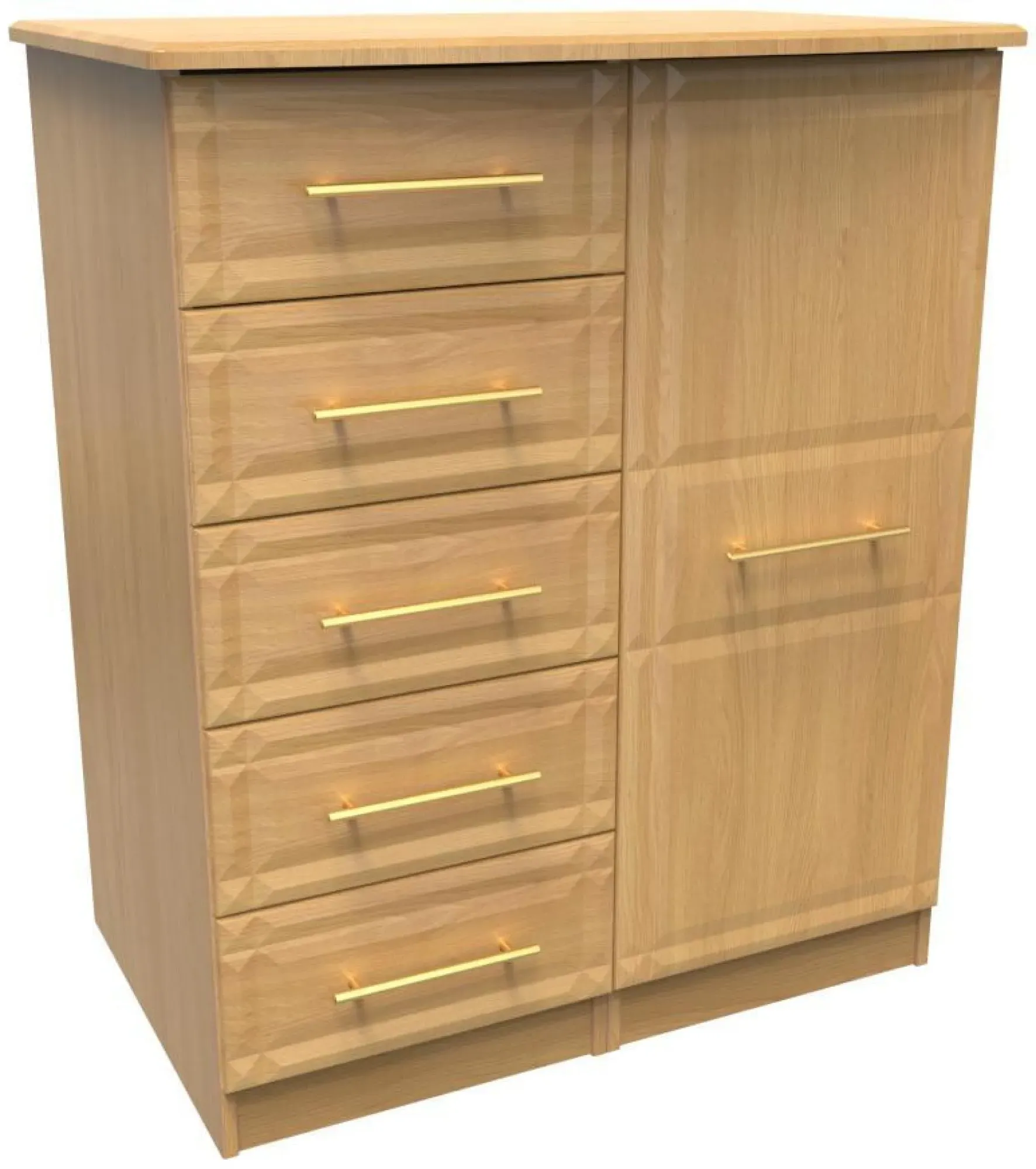 Faye 1 Door Midi Wardrobe - Oak