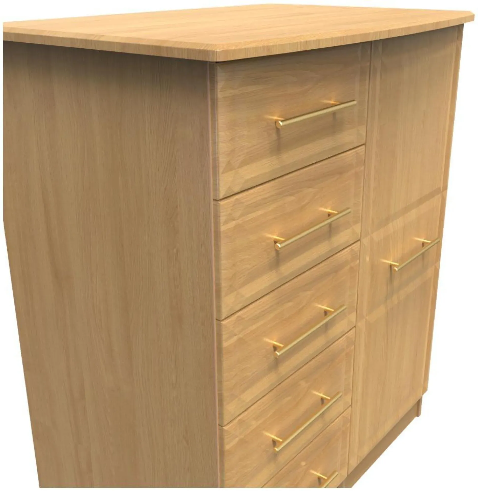 Faye 1 Door Midi Wardrobe - Oak