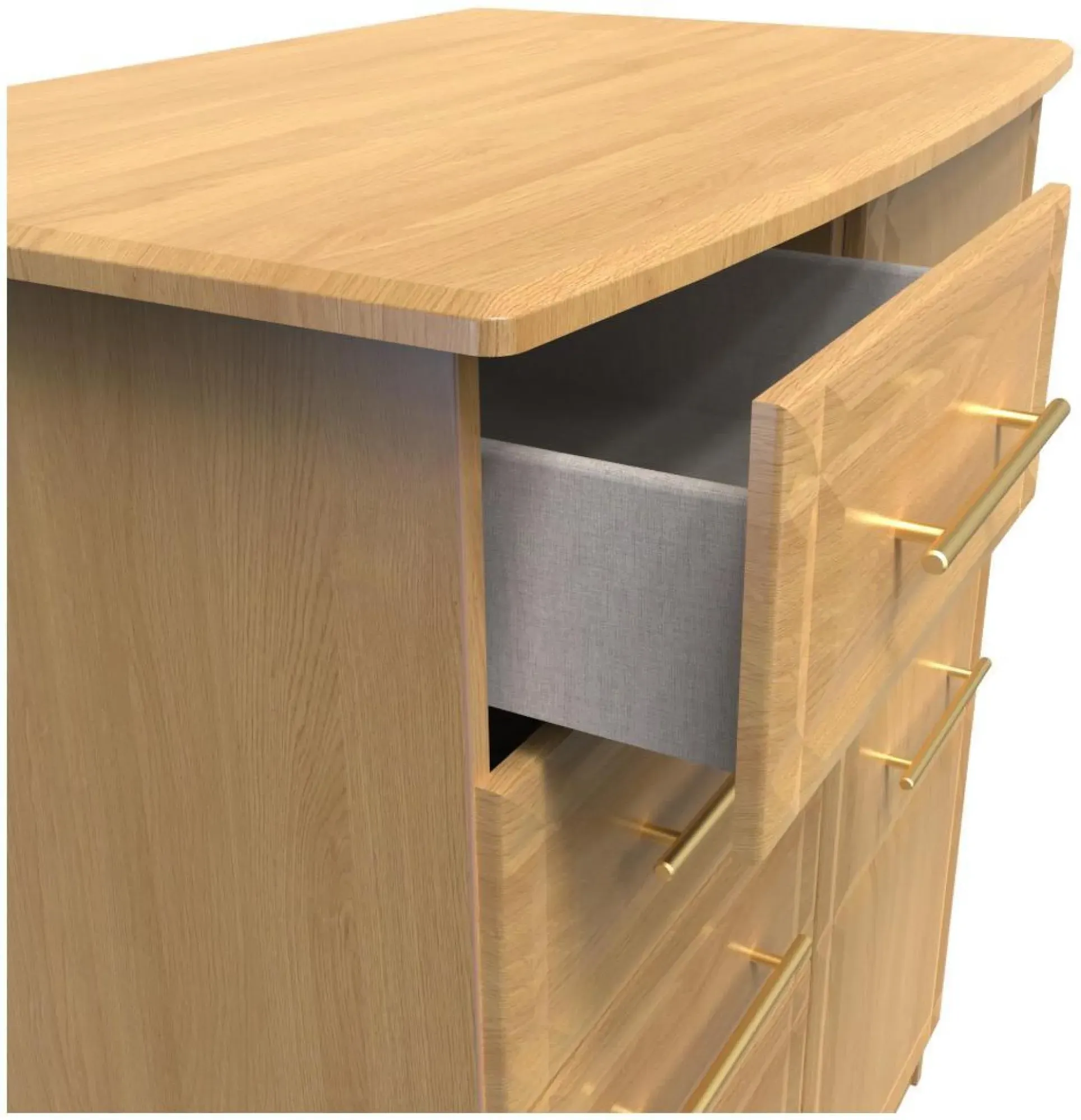 Faye 1 Door Midi Wardrobe - Oak