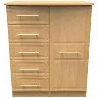 Faye 1 Door Midi Wardrobe - Oak