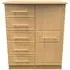 Faye 1 Door Midi Wardrobe - Oak