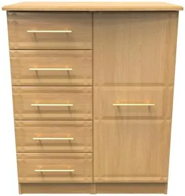 Faye 1 Door Midi Wardrobe - Oak