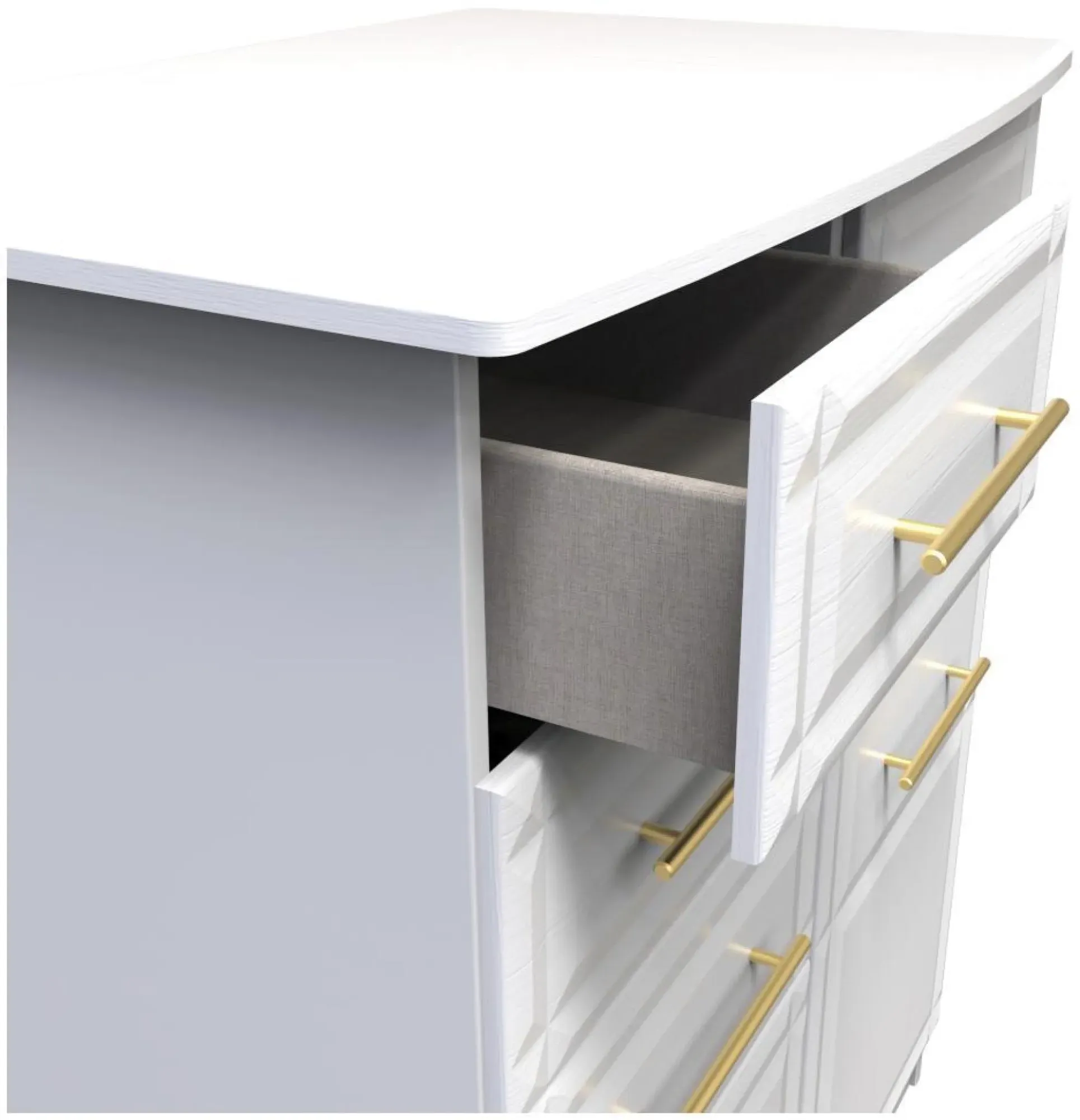 Faye 1 Door Midi Wardrobe - White