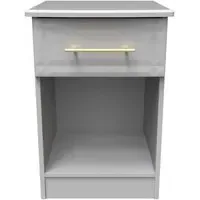 Faye 1 Drawer Bedside Cabinet - Grey