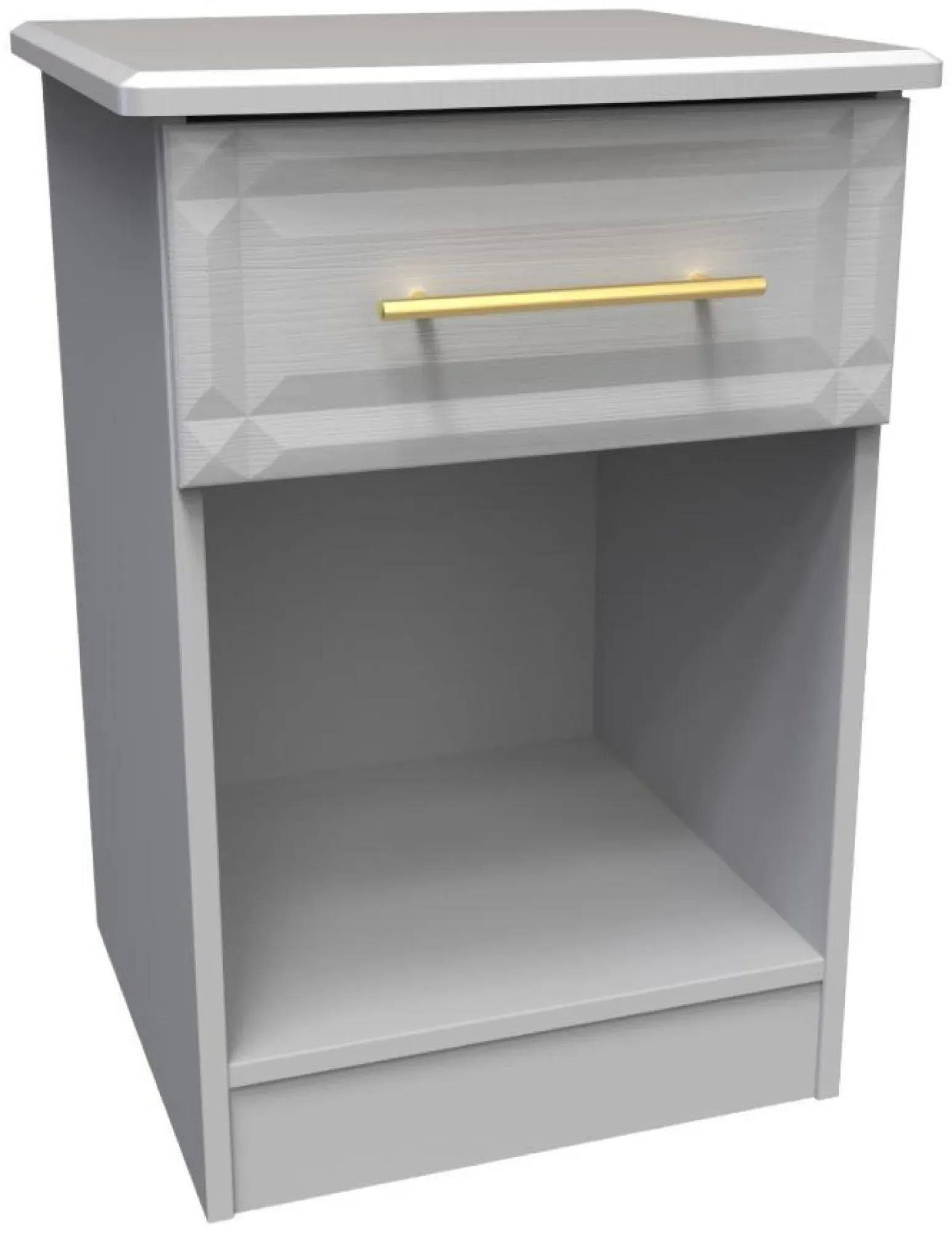 Faye 1 Drawer Bedside Cabinet - Grey Ash