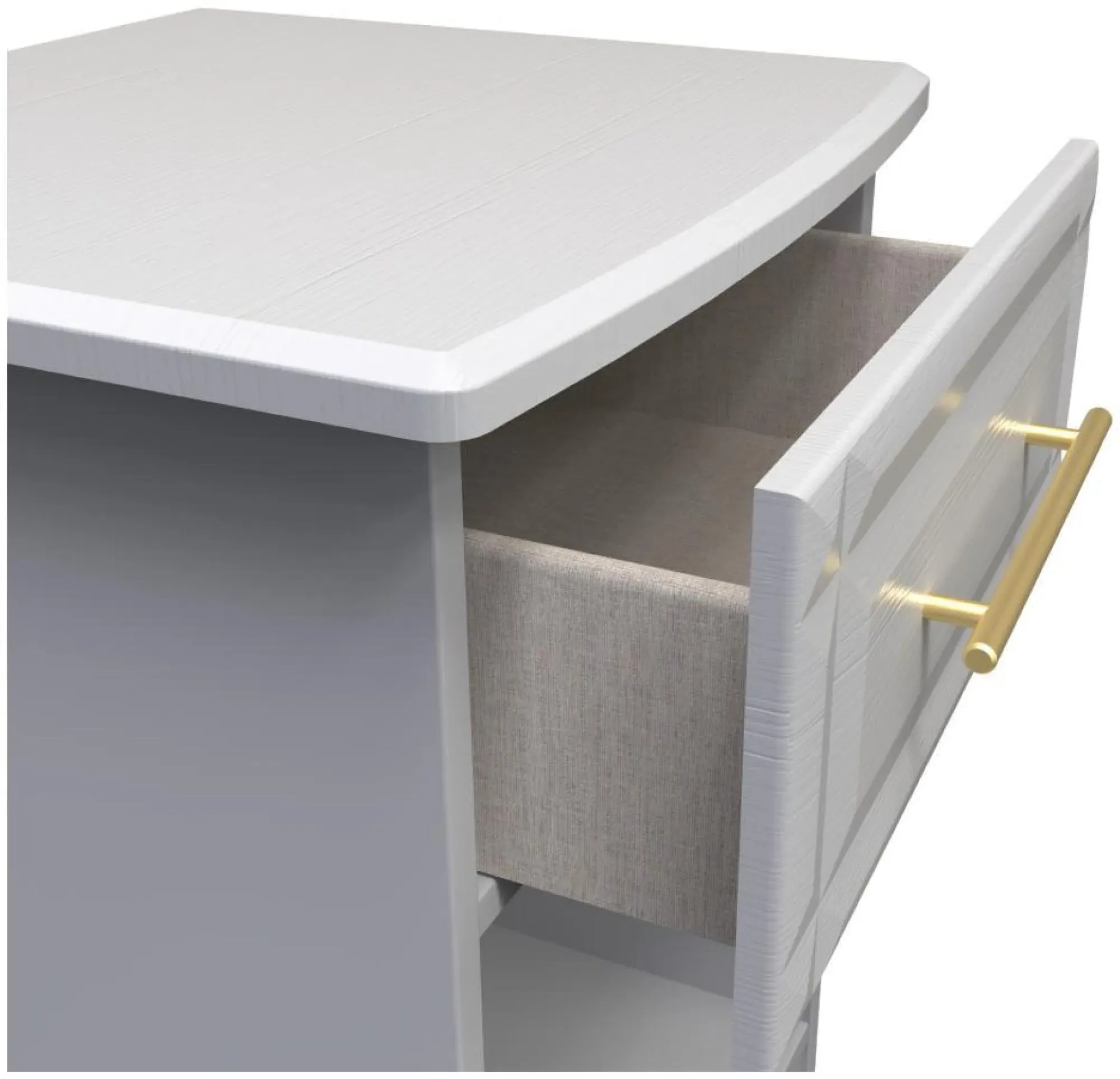 Faye 1 Drawer Bedside Cabinet - Grey Ash