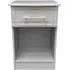 Faye 1 Drawer Bedside Cabinet - Grey Ash