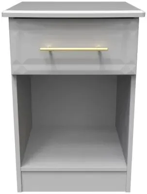 Faye 1 Drawer Bedside Cabinet - Grey image