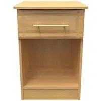 Faye 1 Drawer Bedside Cabinet - Oak