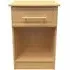 Faye 1 Drawer Bedside Cabinet - Oak