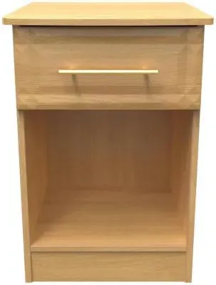Faye 1 Drawer Bedside Cabinet - Oak