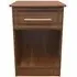 Faye 1 Drawer Bedside Cabinet - Walnut