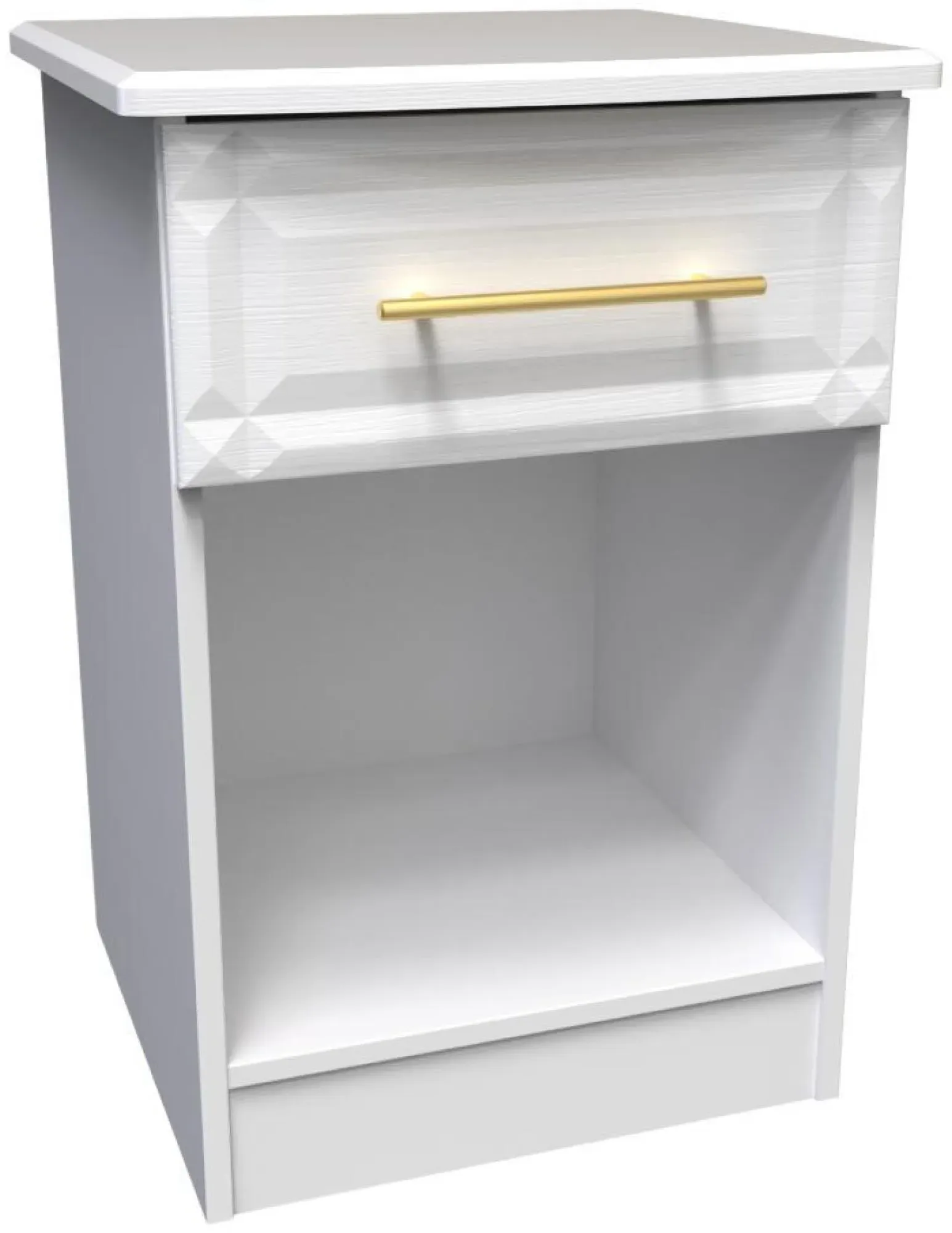 Faye 1 Drawer Bedside Cabinet - White