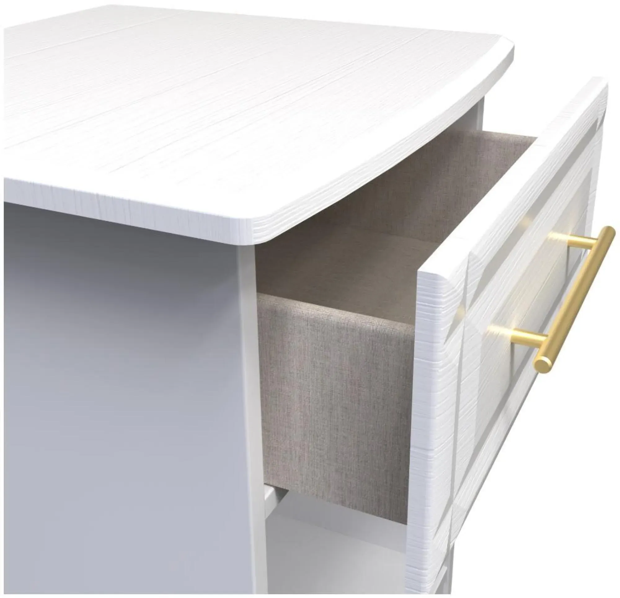 Faye 1 Drawer Bedside Cabinet - White