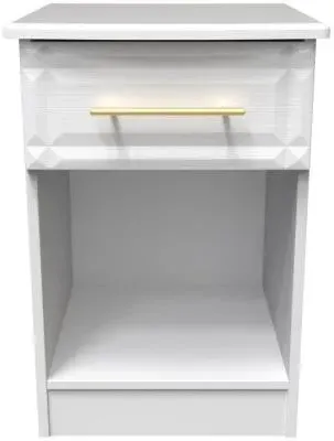 Faye 1 Drawer Bedside Cabinet - White
