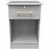 Faye 1 Drawer Bedside Table with Lock - Grey