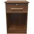 Faye 1 Drawer Bedside Table with Lock - Walnut
