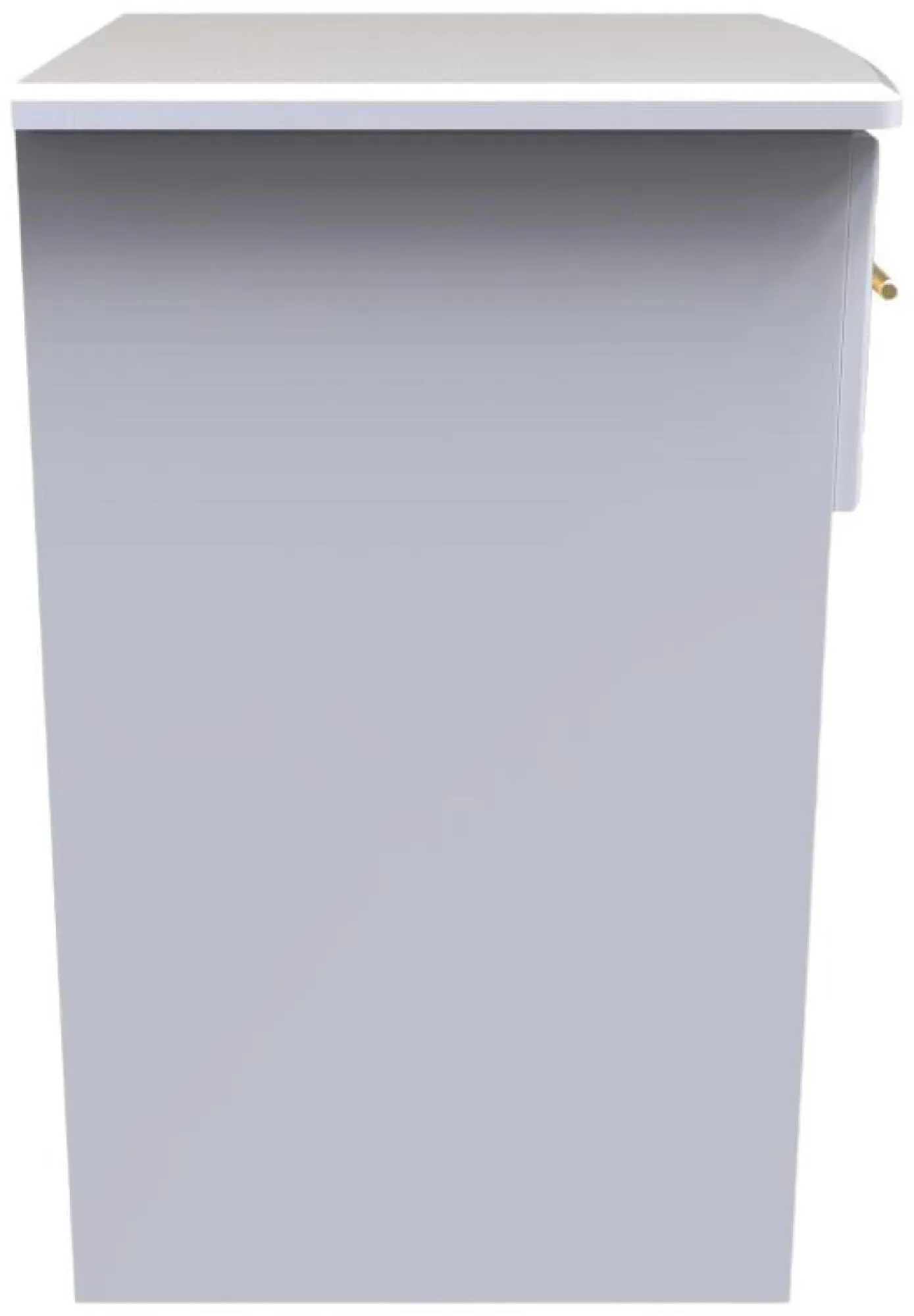 Faye 1 Drawer Bedside Table with Lock - White Ash