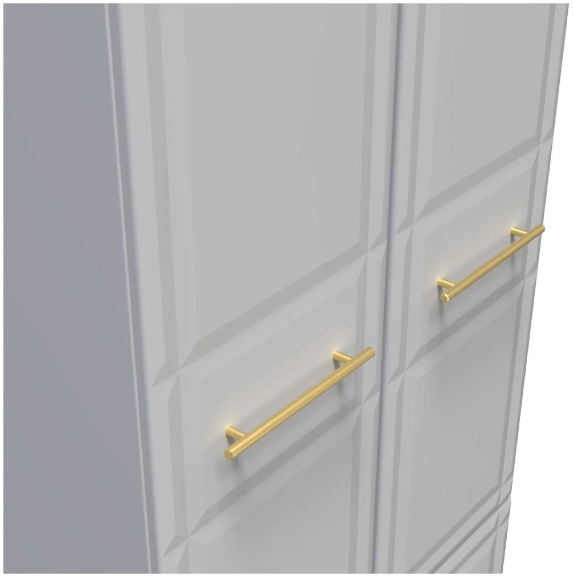 Faye 2 Door 2 Drawer Double Wardrobe - Grey