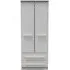 Faye 2 Door 2 Drawer Double Wardrobe - Grey