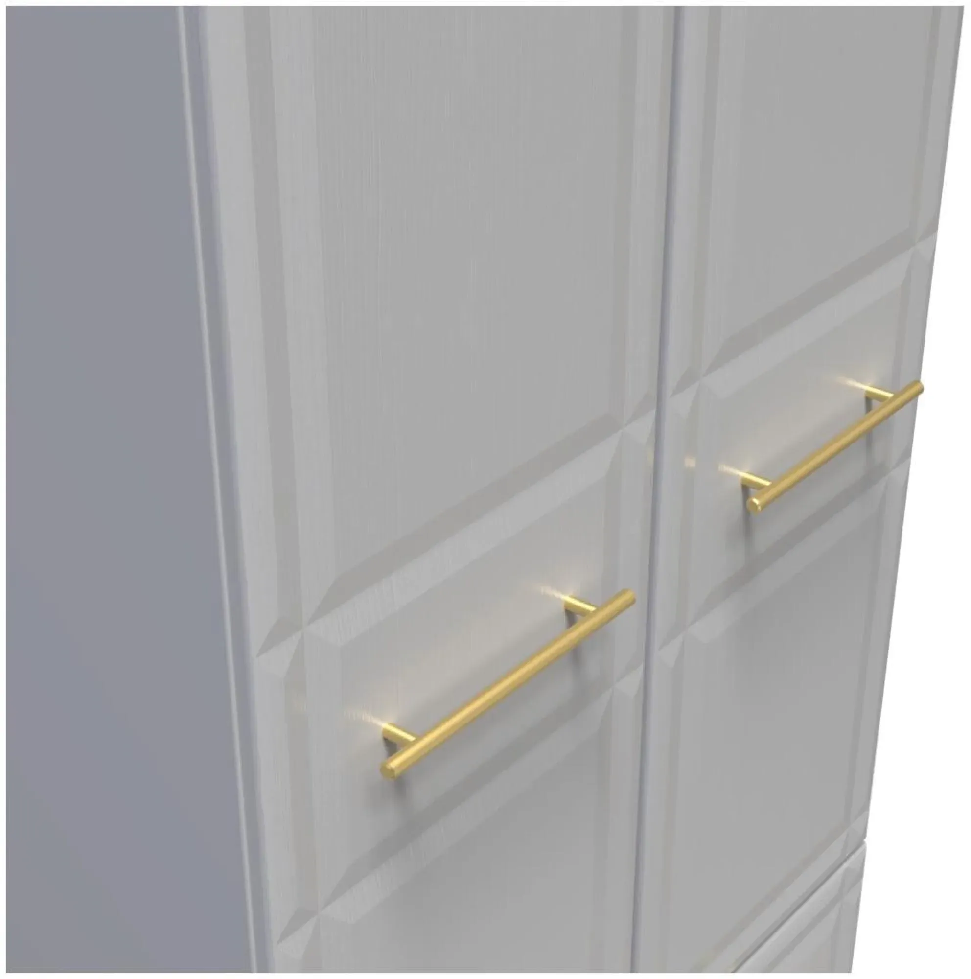 Faye 2 Door 2 Drawer Double Wardrobe - Grey Ash