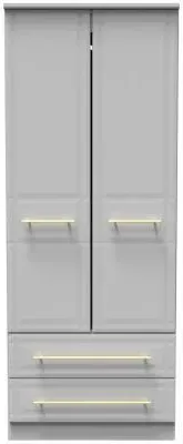 Faye 2 Door 2 Drawer Double Wardrobe - Grey image