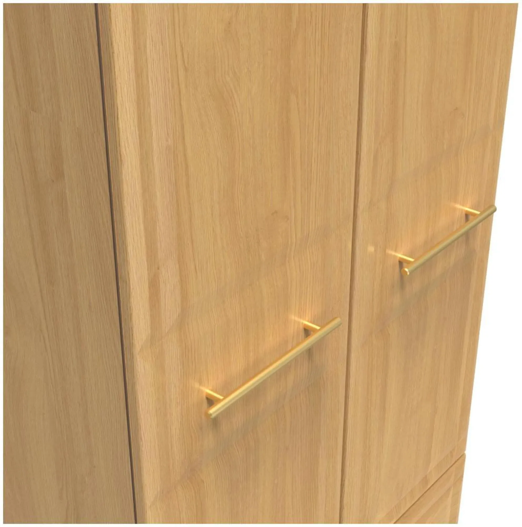 Faye 2 Door 2 Drawer Double Wardrobe - Oak
