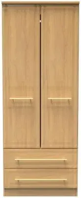 Faye 2 Door 2 Drawer Double Wardrobe - Oak