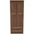 Faye 2 Door 2 Drawer Double Wardrobe - Walnut