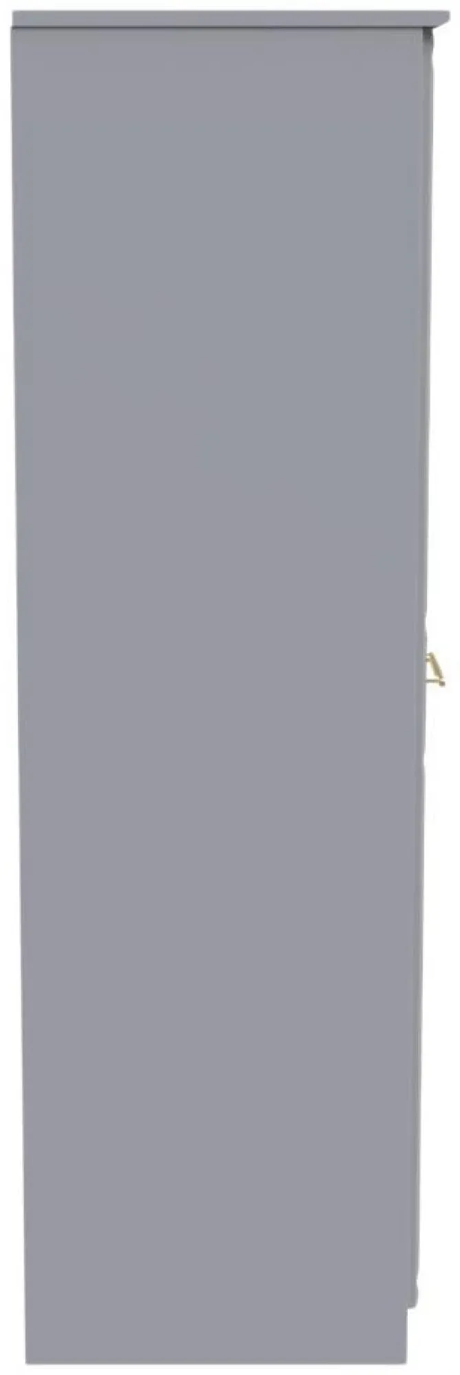Faye 2 Door Tall Wardrobe - Grey