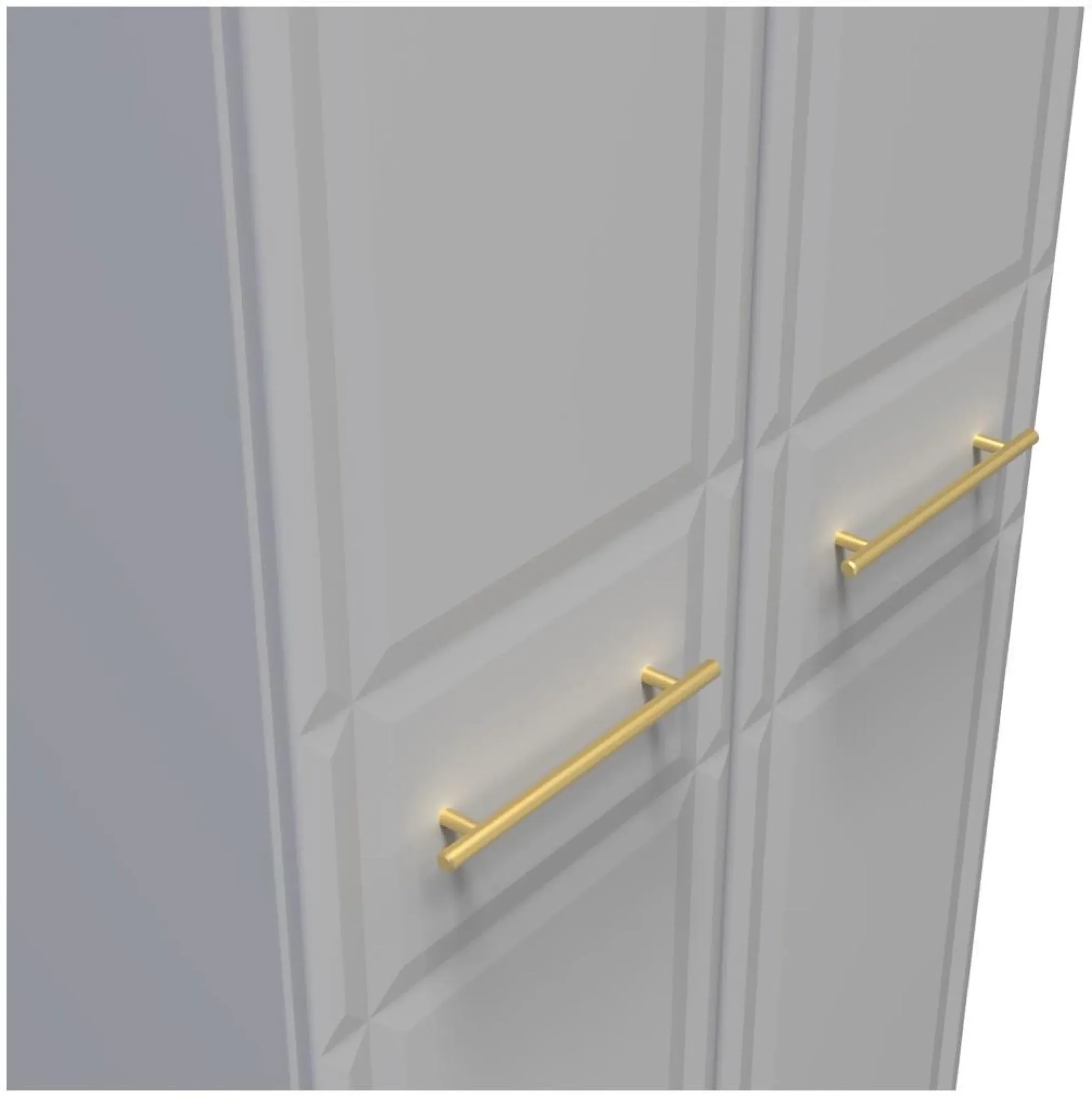 Faye 2 Door Tall Wardrobe - Grey