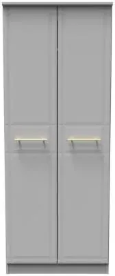 Faye 2 Door Tall Wardrobe - Grey image