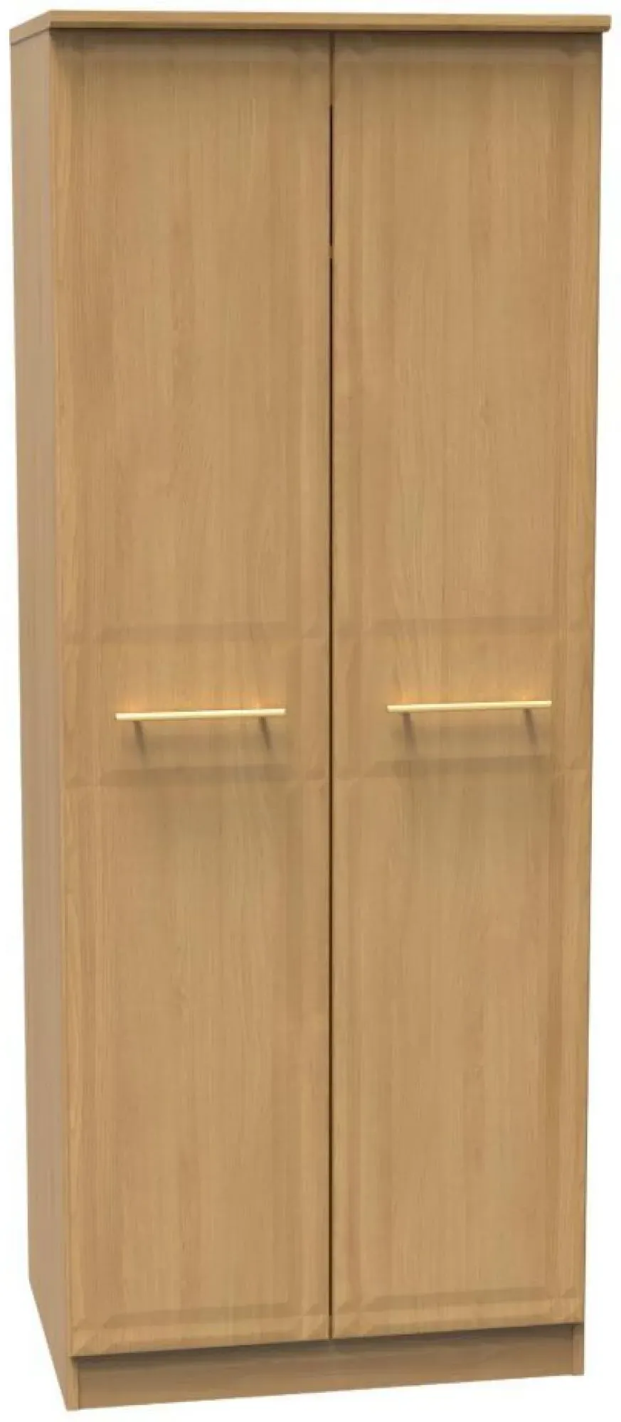 Faye 2 Door Tall Wardrobe - Oak