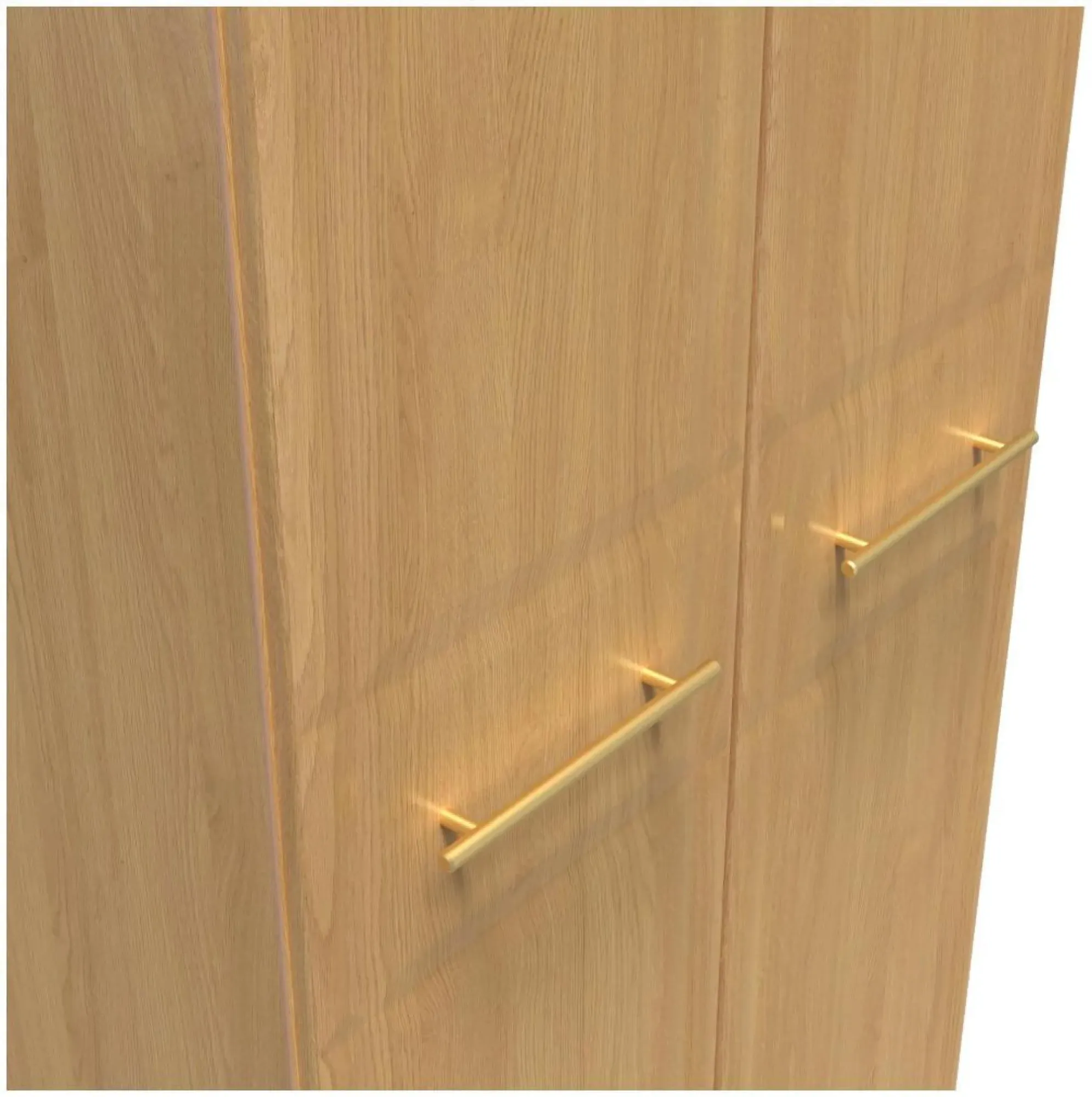 Faye 2 Door Tall Wardrobe - Oak