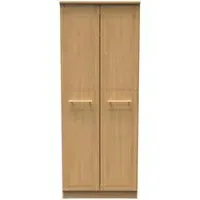 Faye 2 Door Tall Wardrobe - Oak