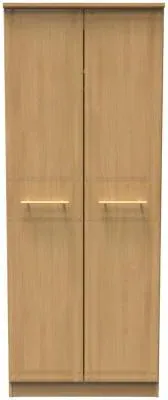 Faye 2 Door Tall Wardrobe - Oak