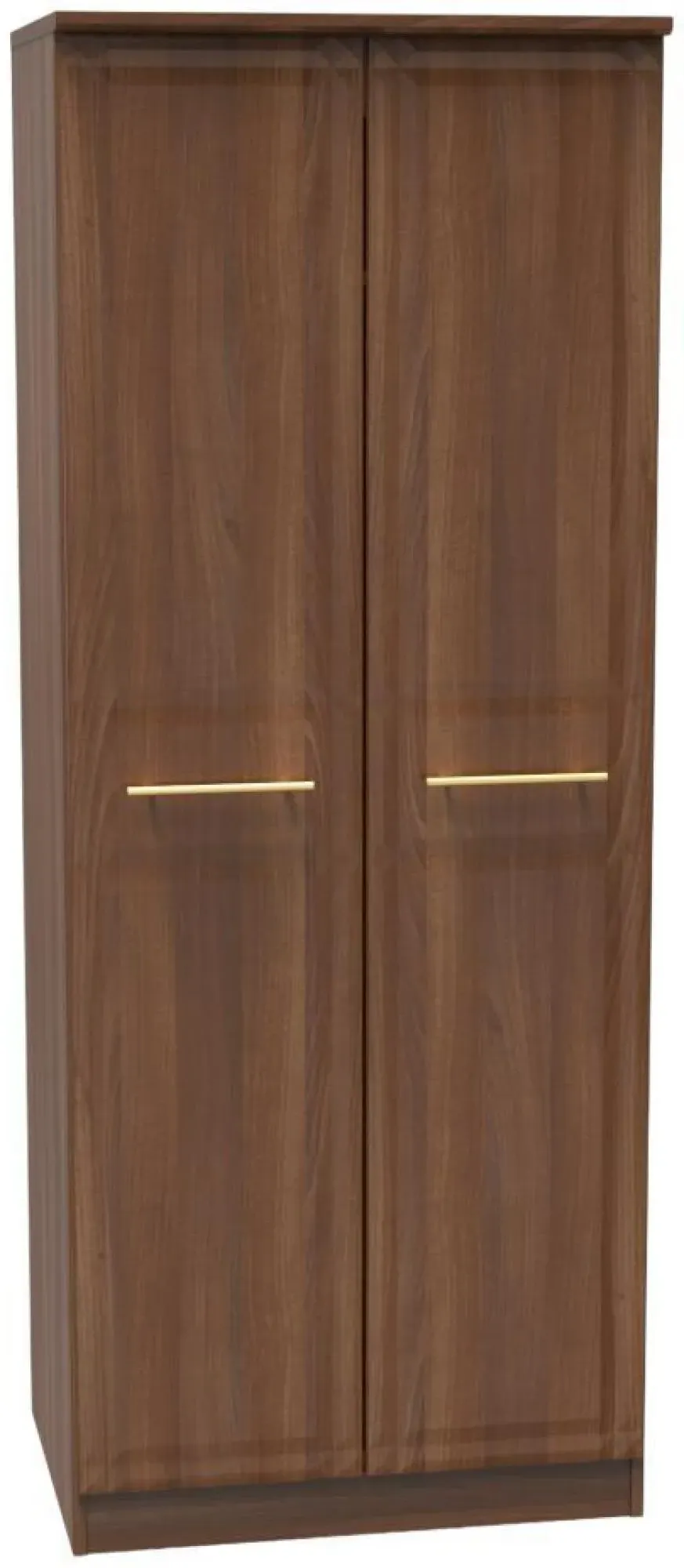 Faye 2 Door Tall Wardrobe - Walnut