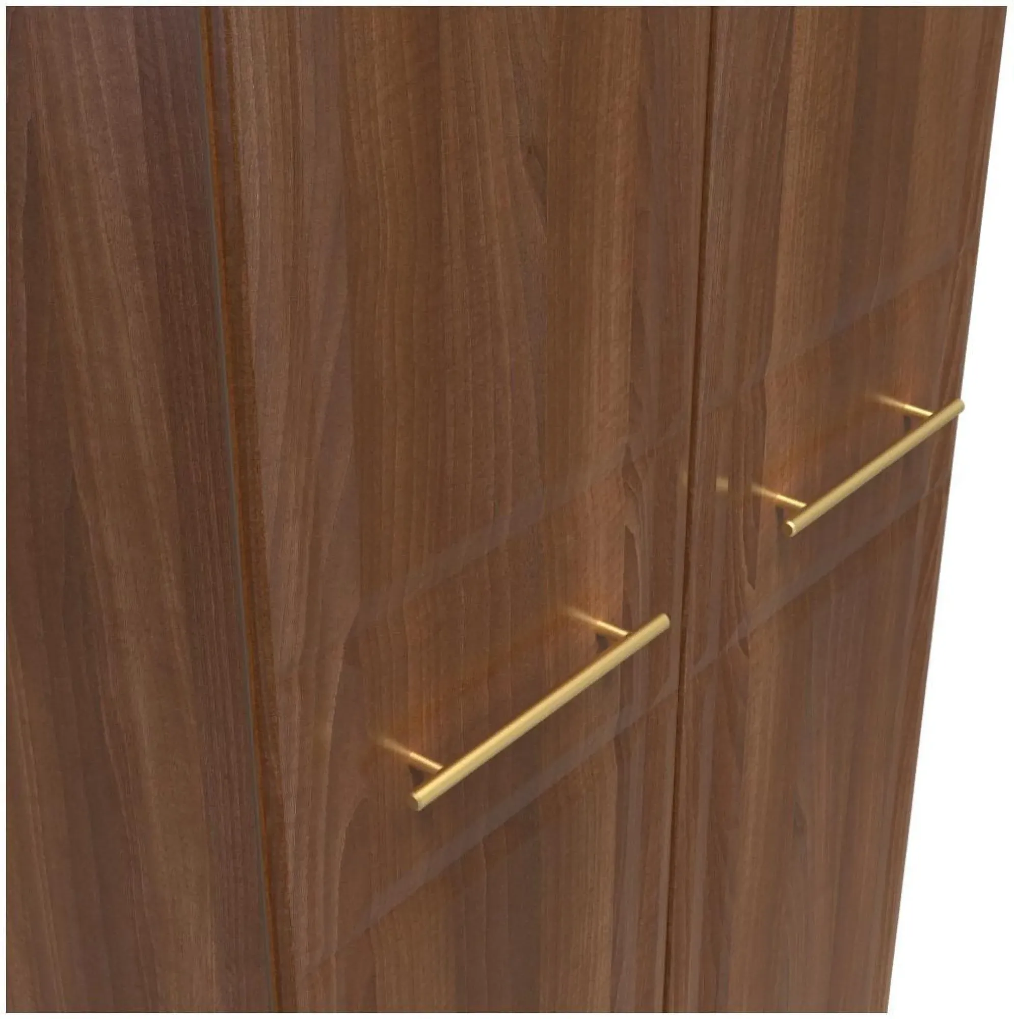 Faye 2 Door Tall Wardrobe - Walnut
