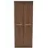 Faye 2 Door Tall Wardrobe - Walnut