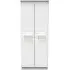 Faye 2 Door Tall Wardrobe - White