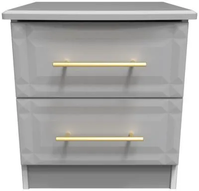 Faye 2 Drawer Bedside Cabinet - Grey image