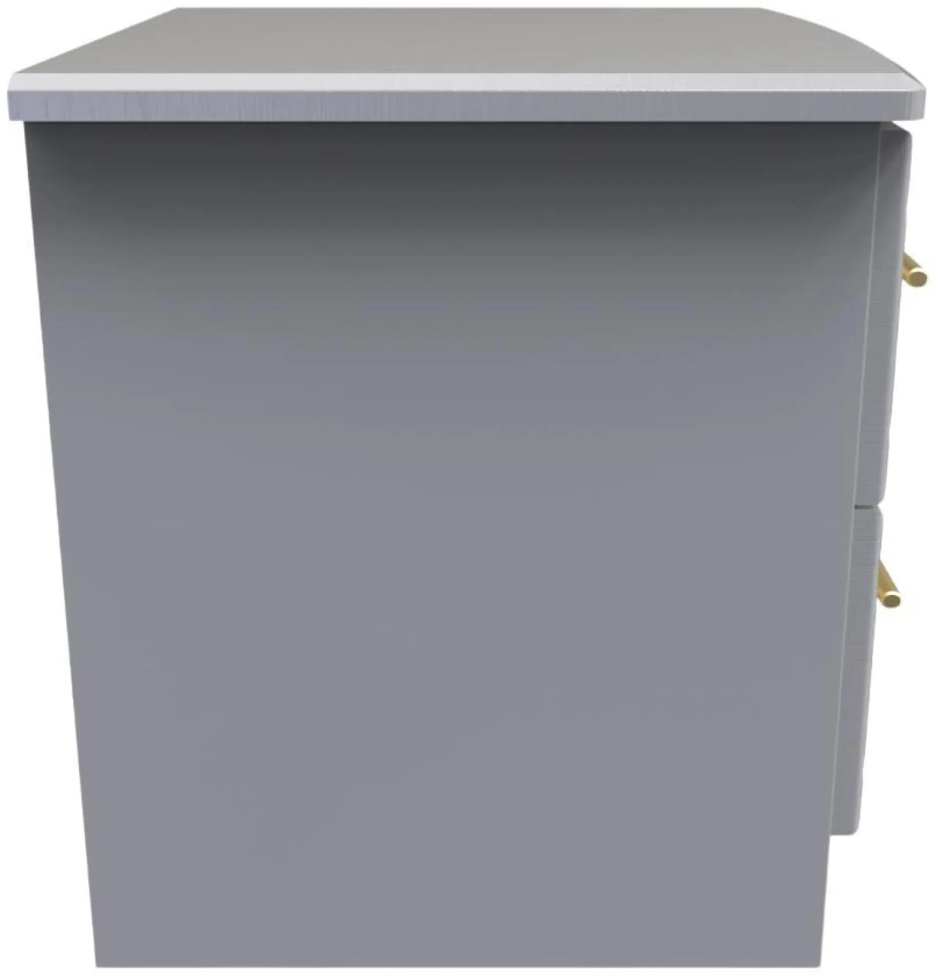 Faye 2 Drawer Bedside Cabinet with Lock - Grey Ash