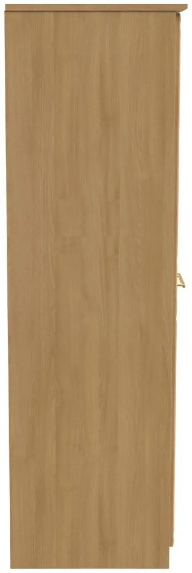 Faye 3-Door Triple Wardrobe with Storage - Oak