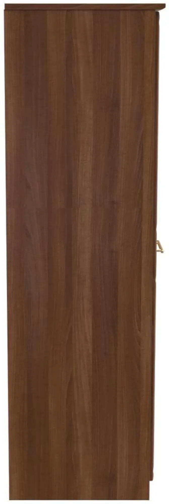 Faye 3-Door Triple Wardrobe with Storage - Walnut